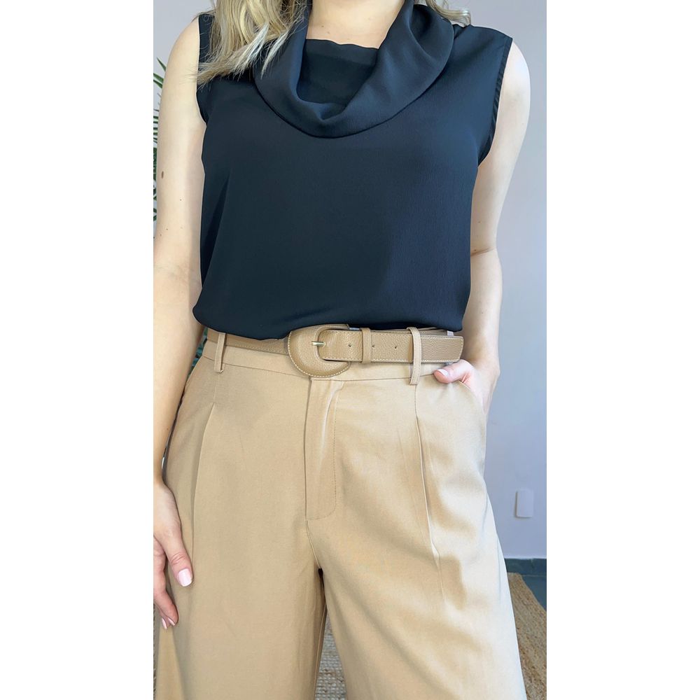 Blusa Gola Degagê - Preta - DONNA LELLA