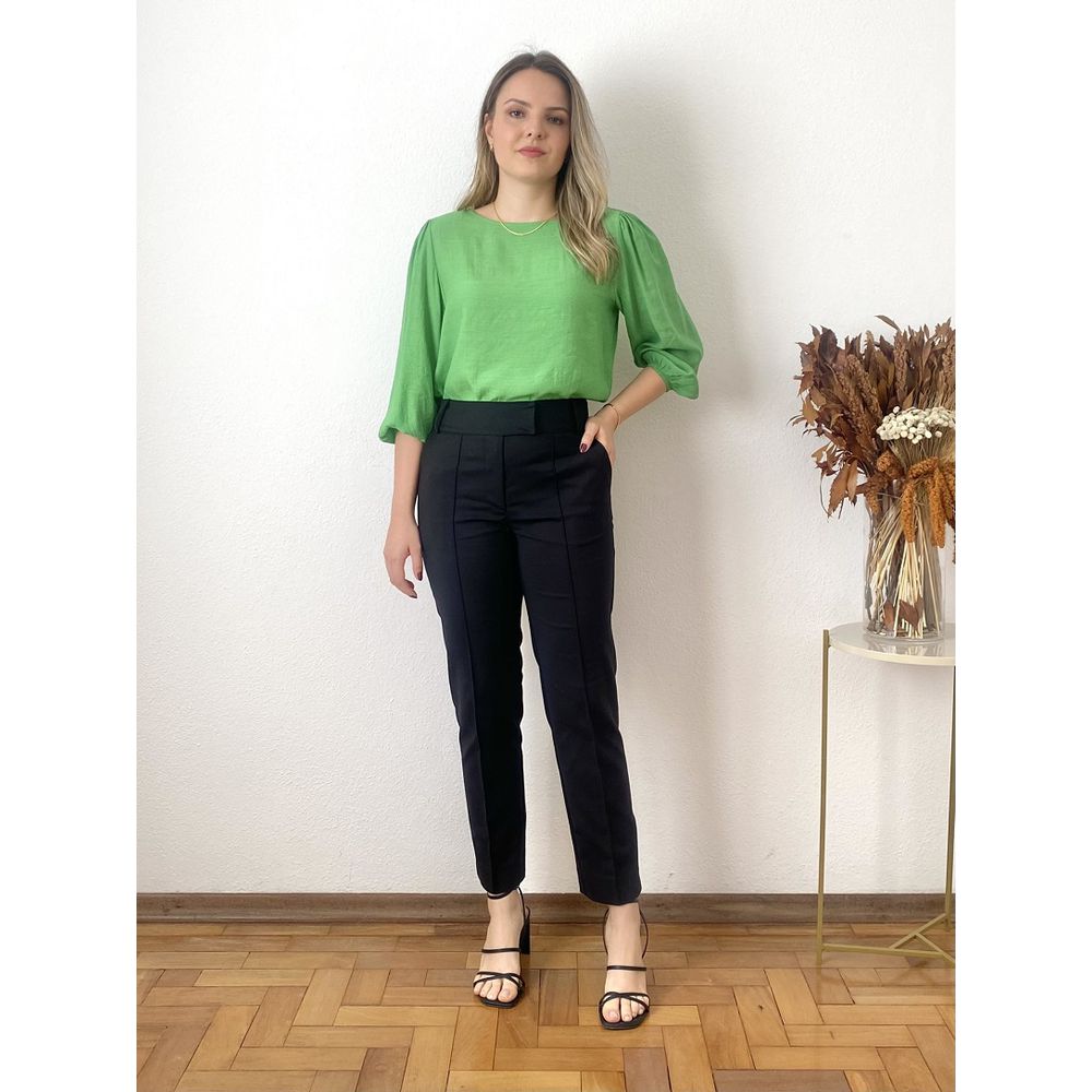 Calça Marie Alfaiataria - Preta - DONNA LELLA