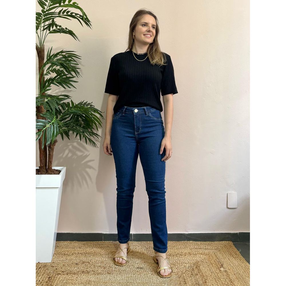 Calça Jeans Reta Clássica - DONNA LELLA