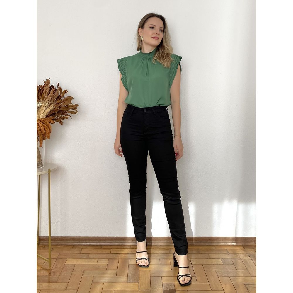 Calça Sarja Skinny Preta - Não Desbota - DONNA LELLA