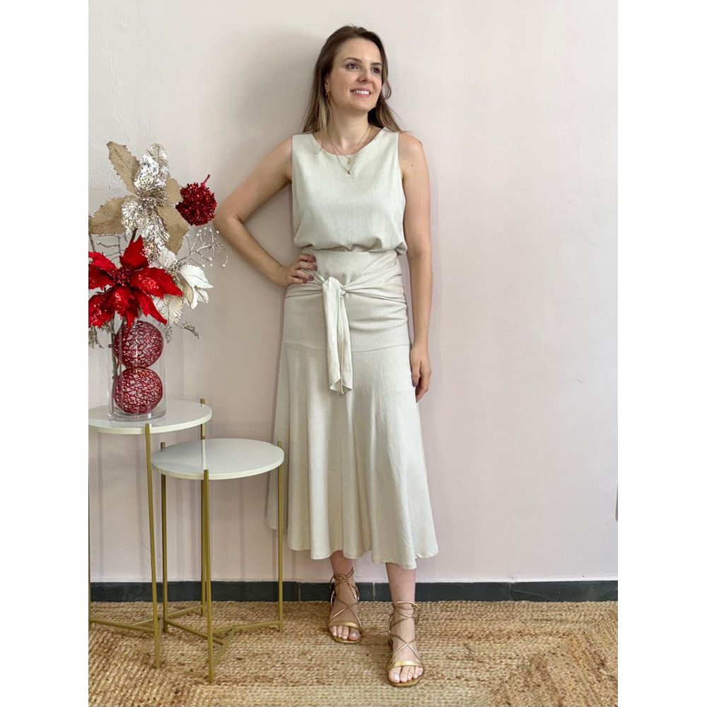 Regata Linho Fernanda - Linho Natural - DONNA LELLA