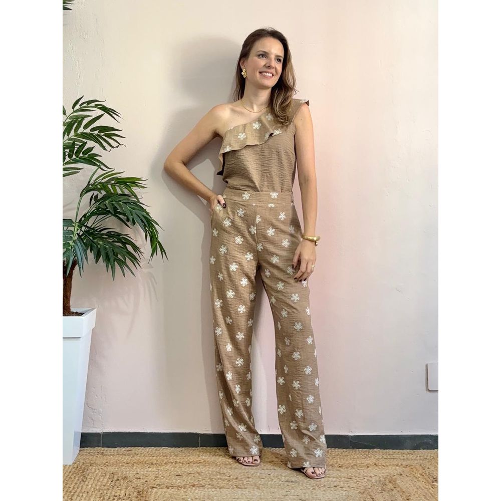 Calça Marisa Bordada - DONNA LELLA