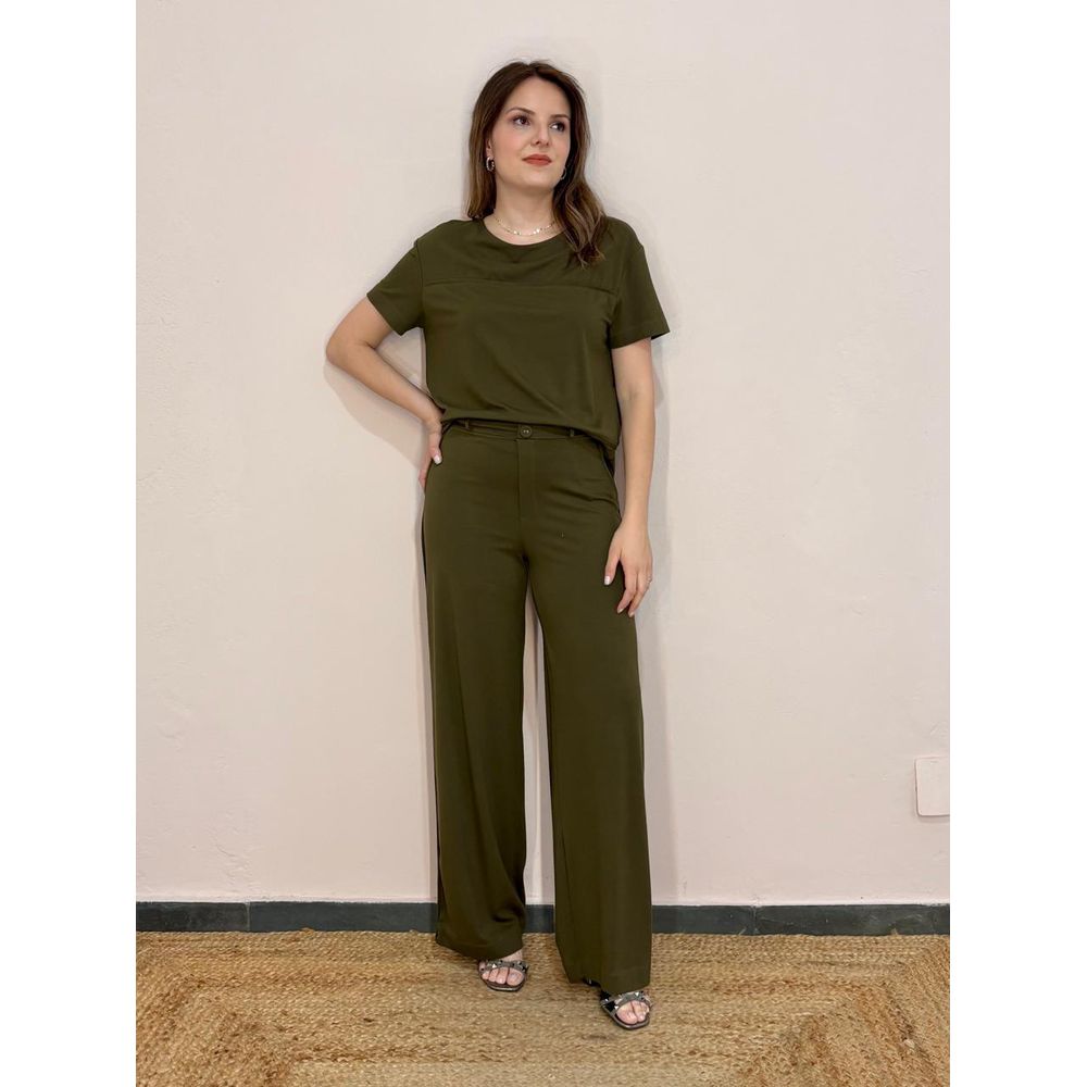Calça Eloisa - Oliva - DONNA LELLA
