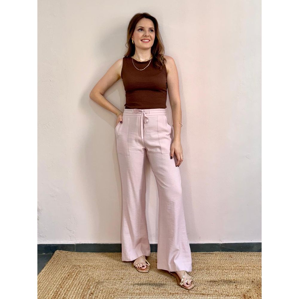 Calça Dandara - Rosê - DONNA LELLA