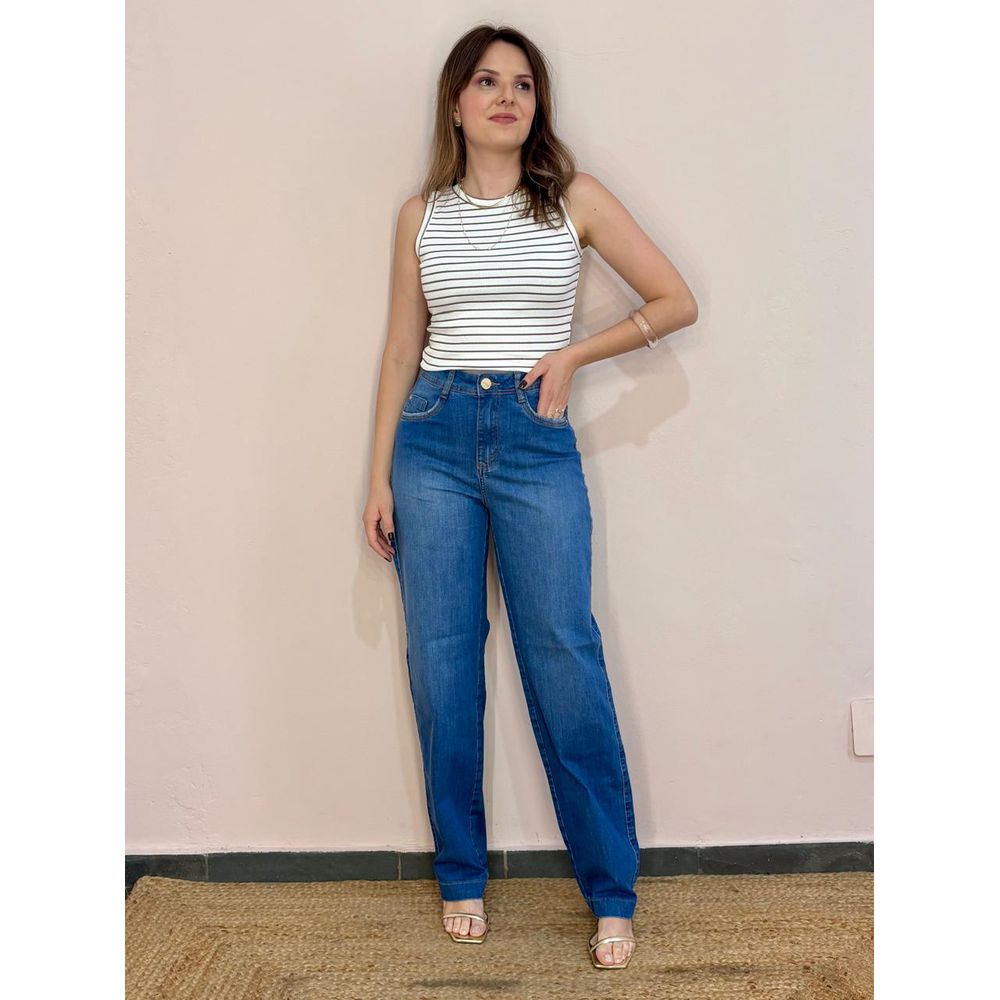 Calça Diana Jeans Reta - DONNA LELLA