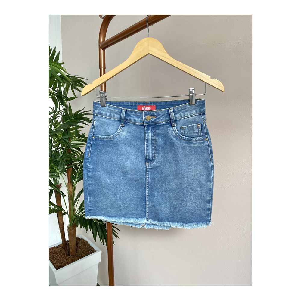 Saia Jeans com Faixa - DONNA LELLA