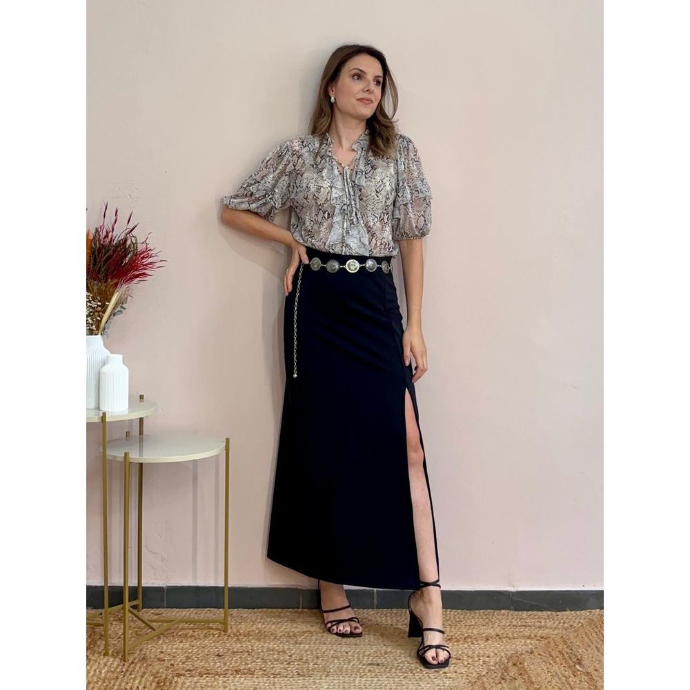 Saia Paloma Fenda Lateral - DONNA LELLA