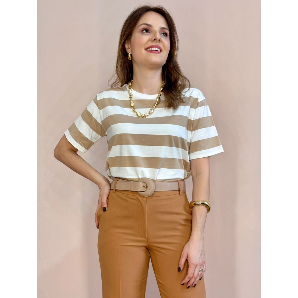 Tshirt Joana - Areia - DONNA LELLA