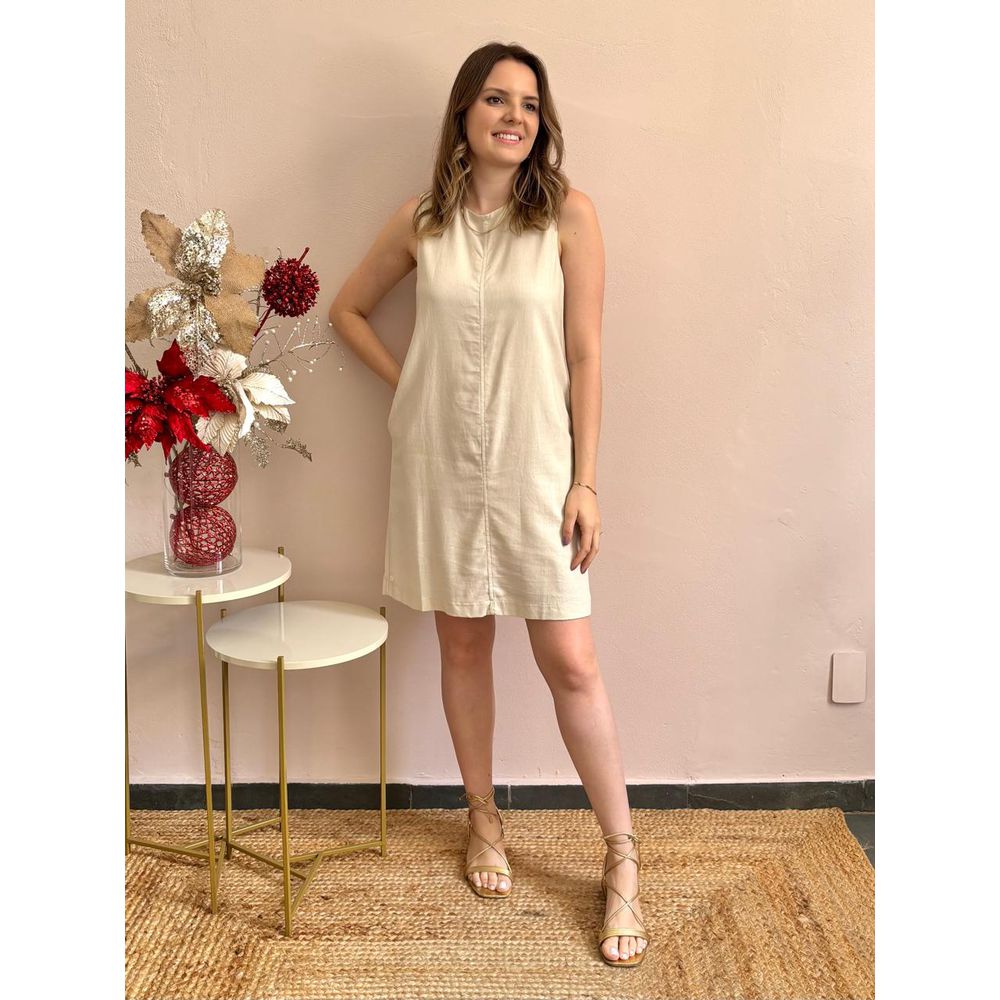 Vestido Linho Curto - DONNA LELLA