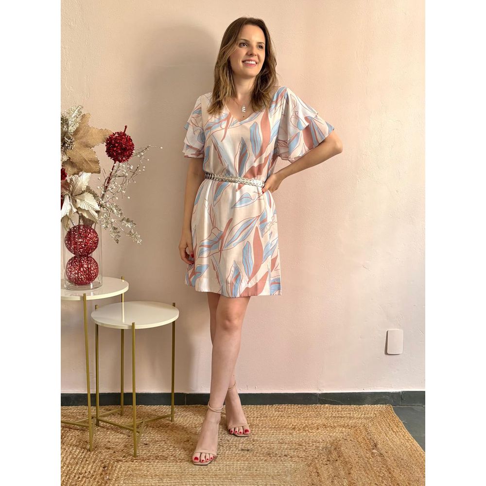 Vestido Alessa Crepe Estampado - DONNA LELLA