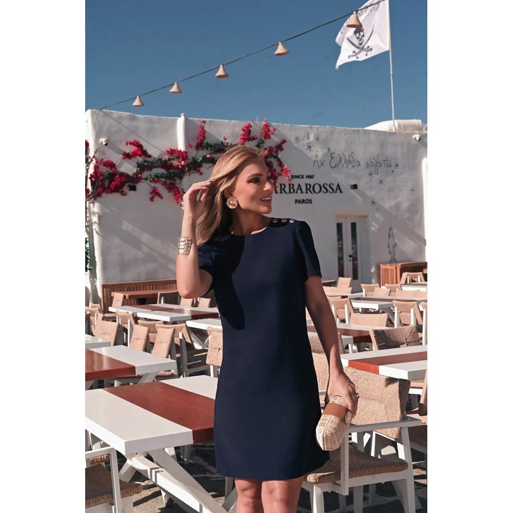 Vestido Giulia - Marinho - DONNA LELLA