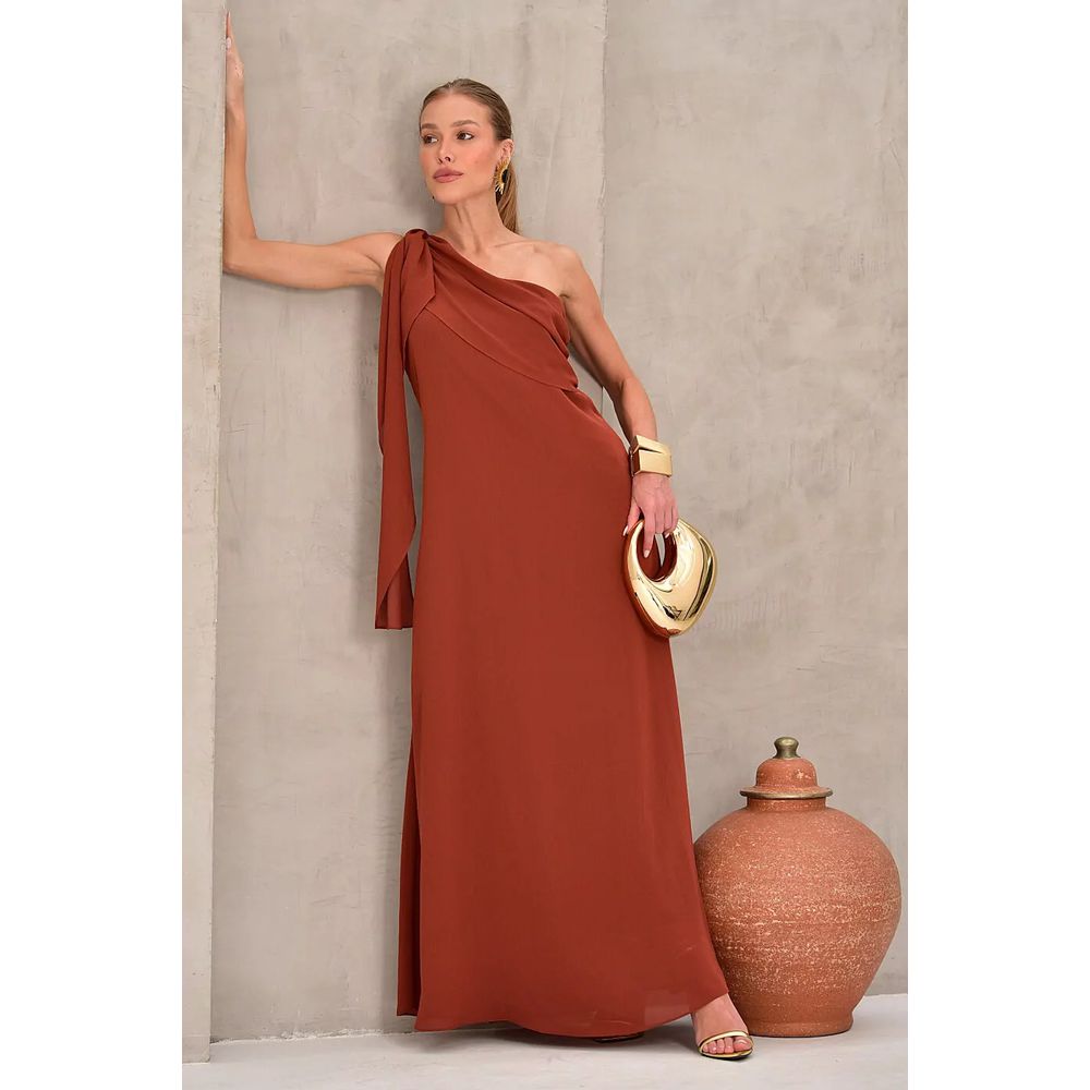 Vestido Encanto - Marrom - DONNA LELLA