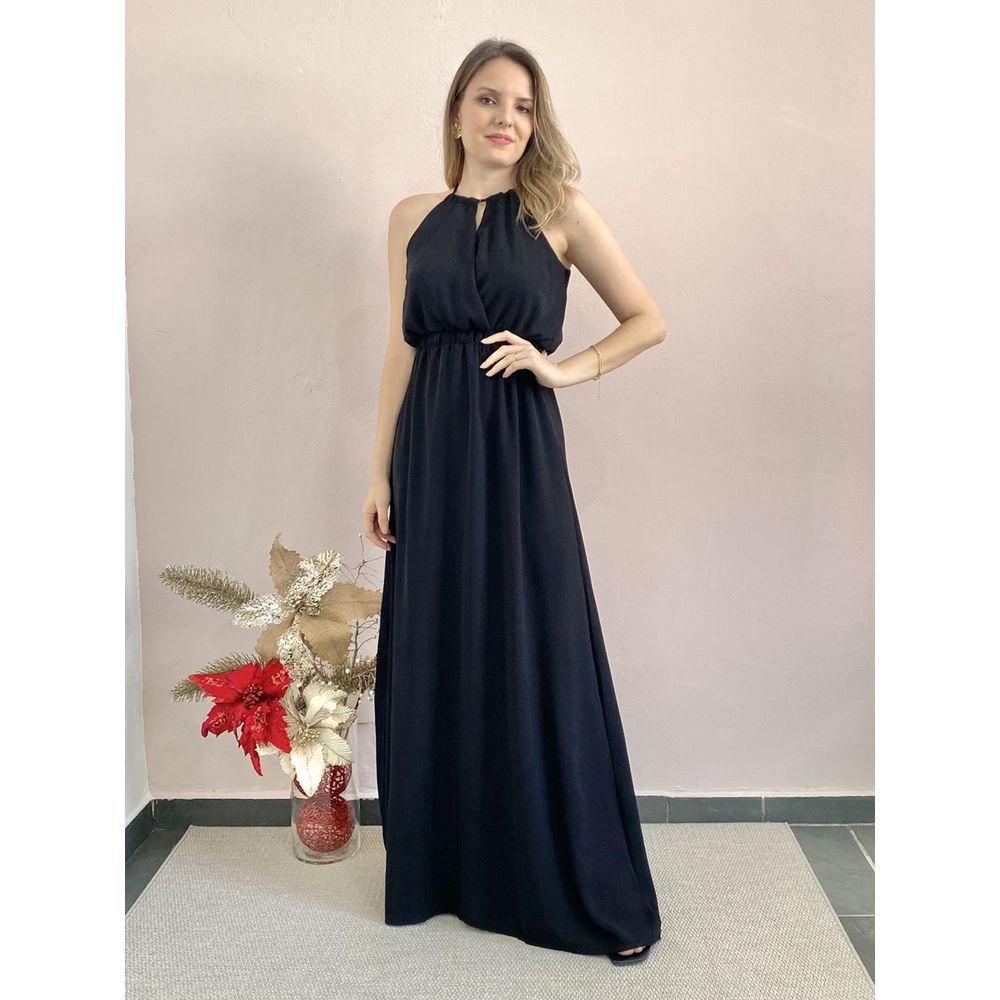 Vestido Kely Longo Crepe - DONNA LELLA