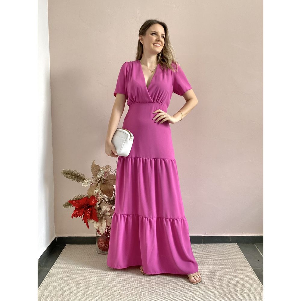 Vestido Thais Longo - Rosa - DONNA LELLA