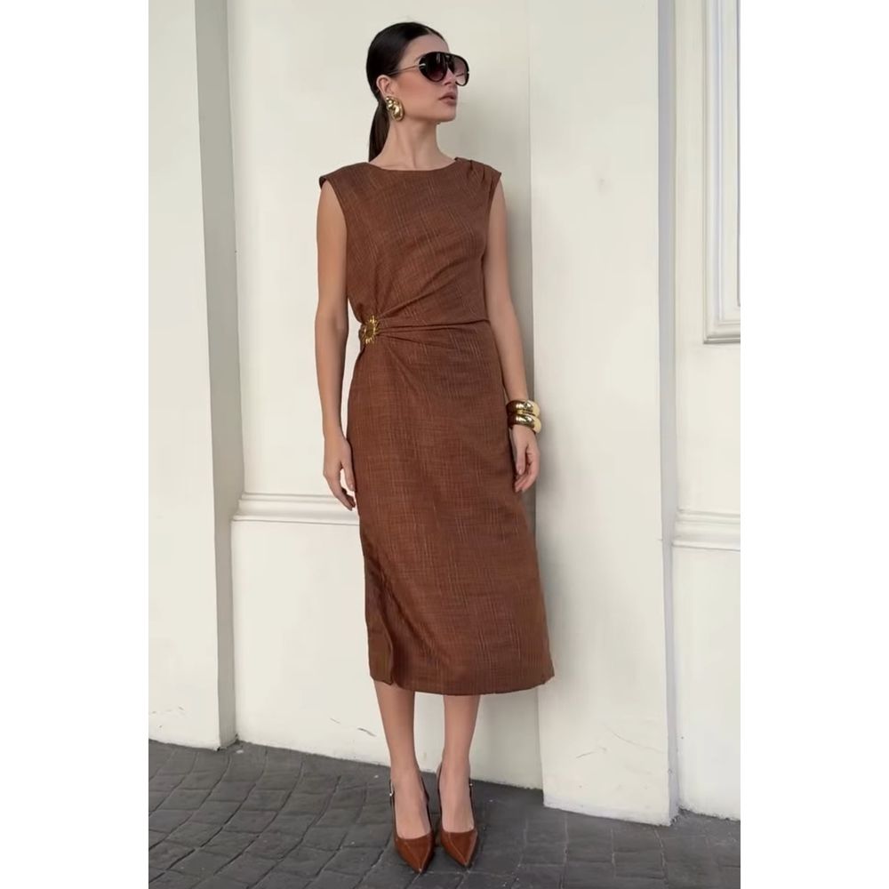 Vestido Amarilis - Marrom - DONNA LELLA