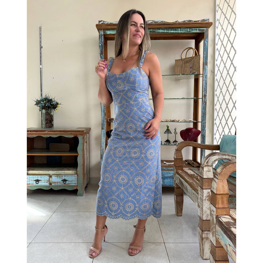 Vestido Marcela - Azul - Elisete Ferreira