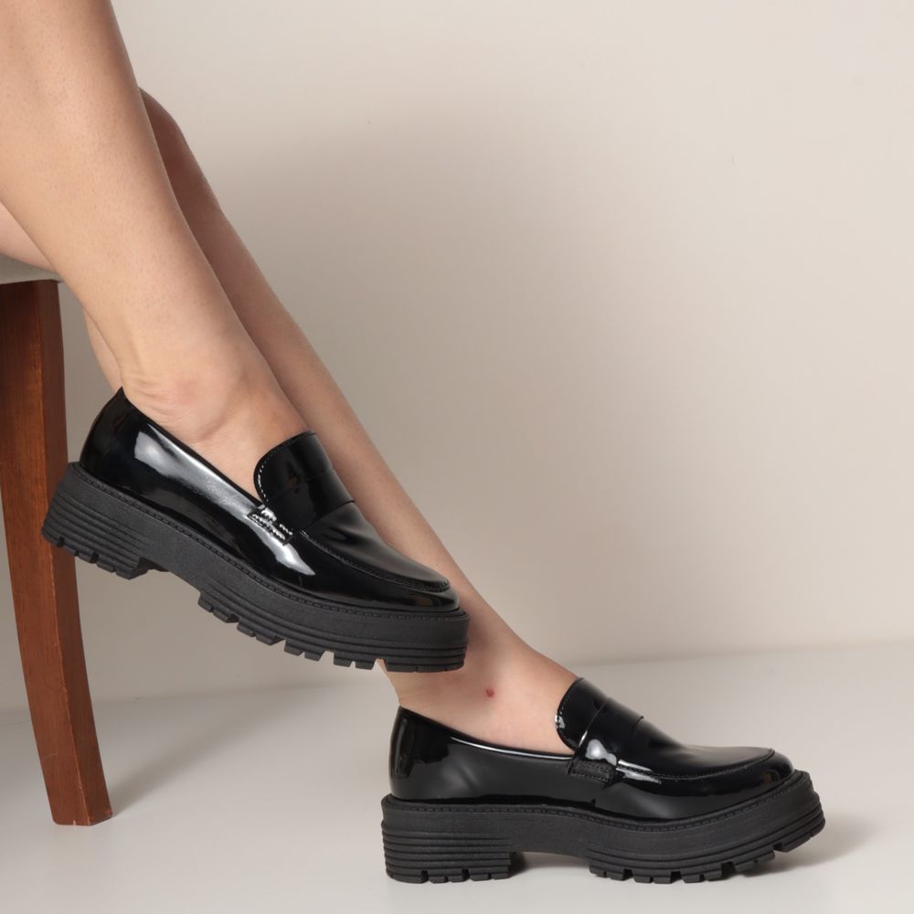 Mocassim de verniz top