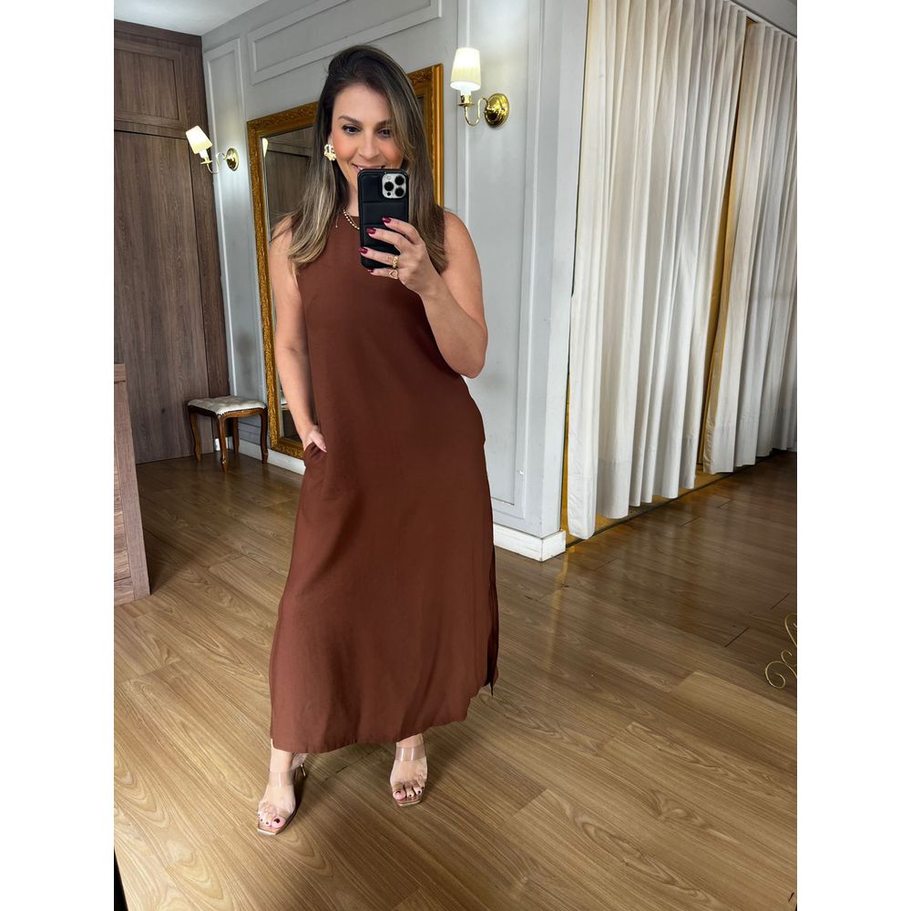 VESTIDO MARILIA - MARROM - Espasso Bela | Moda Feminina