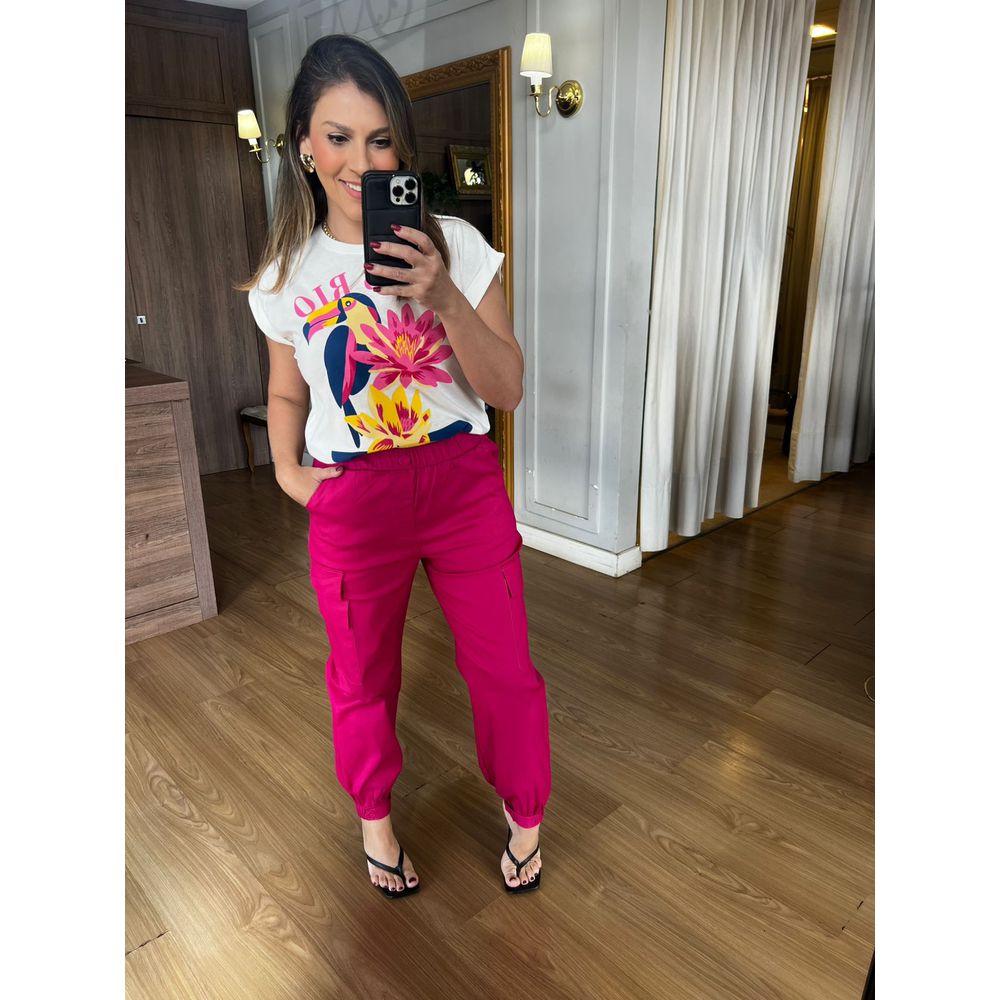 CALÇA EM SARJA - PINK - Espasso Bela | Moda Feminina