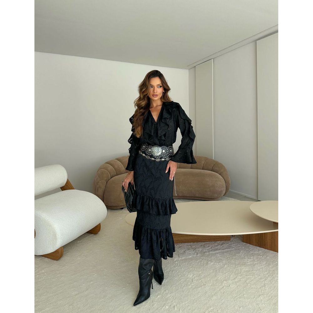 SAIA RENDADA - PRETA - Espasso Bela | Moda Feminina