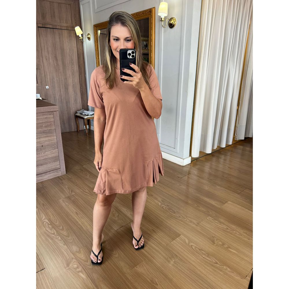 VESTIDO GABI - CARAMELO - Espasso Bela | Moda Feminina