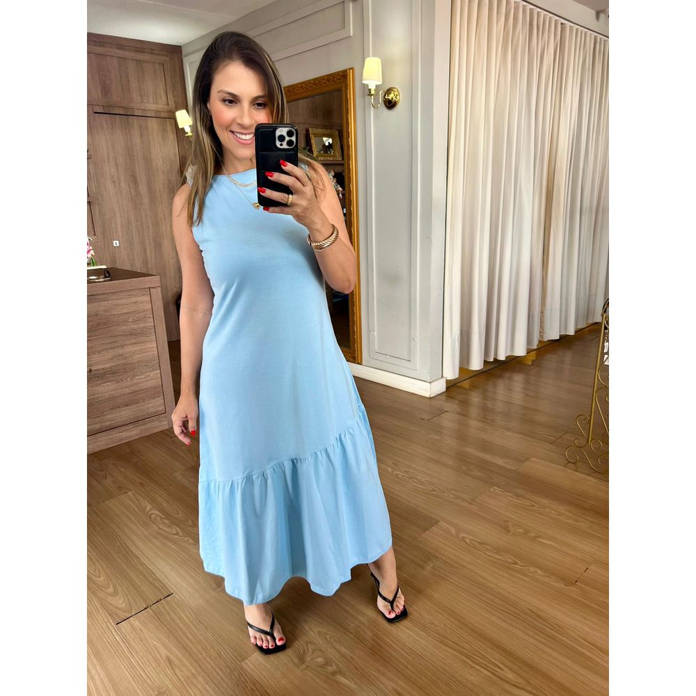 VESTIDO SIMONE - AZUL CANDY - Espasso Bela | Moda Feminina