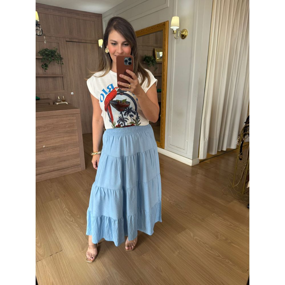 SAIA CAMADAS - AZUL CANDY - Espasso Bela | Moda Feminina