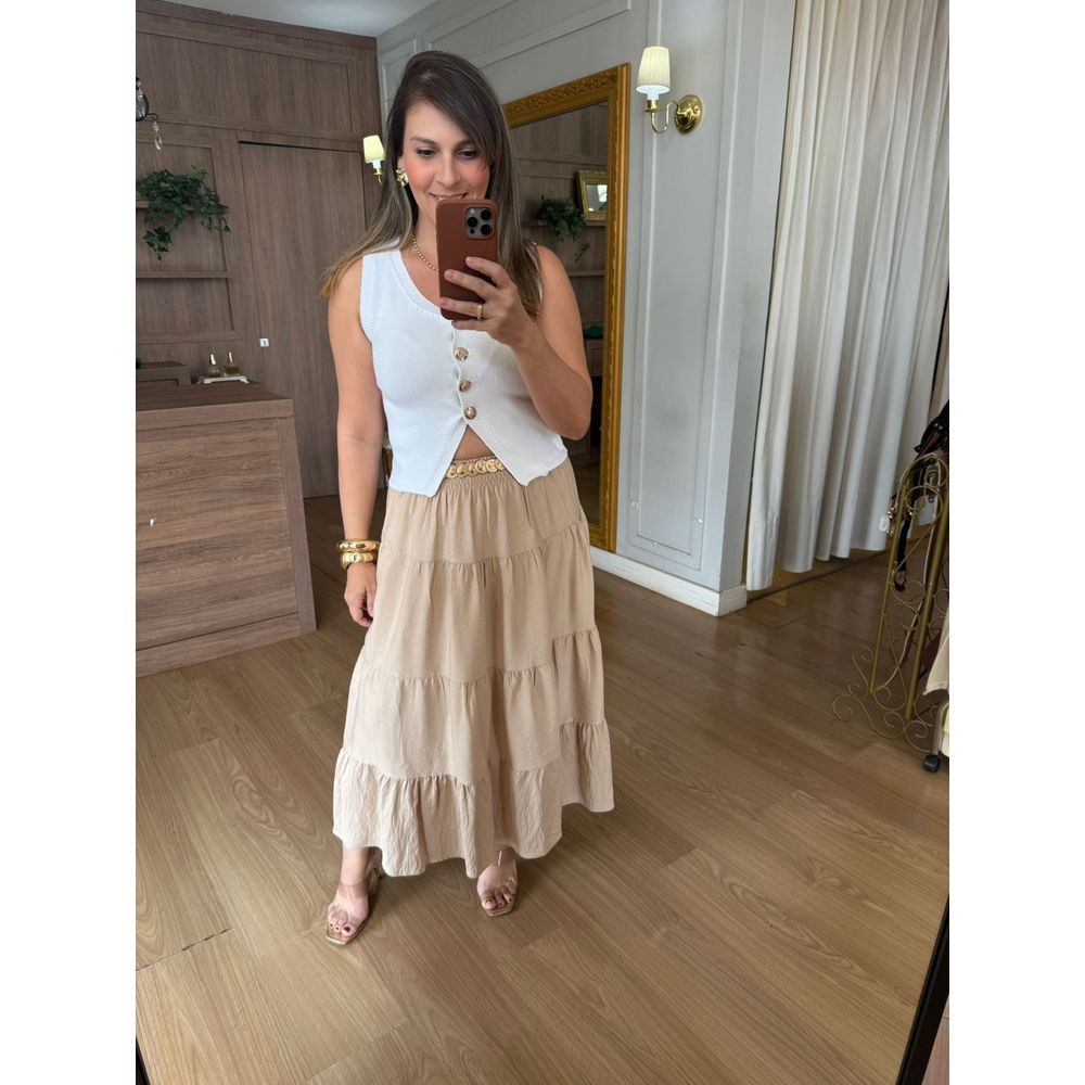 SAIA CAMADAS - DOCE DE LEITE - Espasso Bela | Moda Feminina