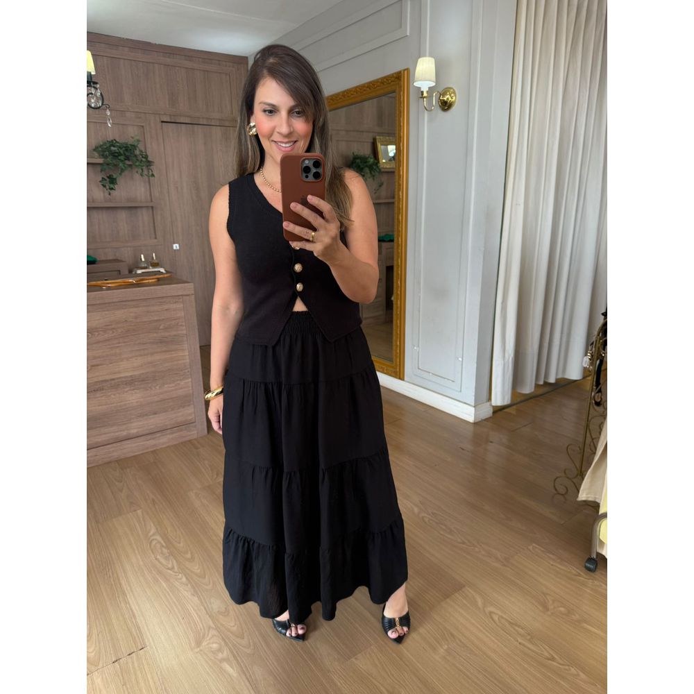 SAIA CAMADAS - PRETA - Espasso Bela | Moda Feminina