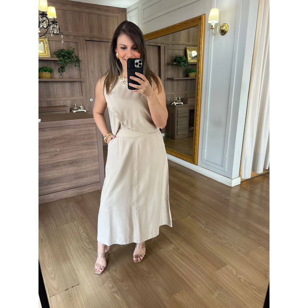CONJUNTO EM LIOCEL BELA - AREIA - Espasso Bela | Moda Feminina