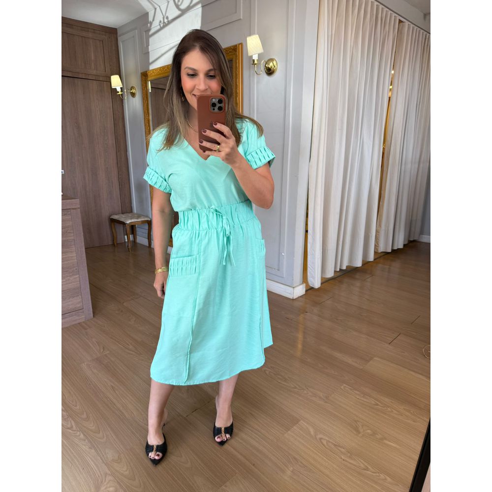CONJUNTO LIOCEL MARI - VERDE AGUA - Espasso Bela | Moda Feminina