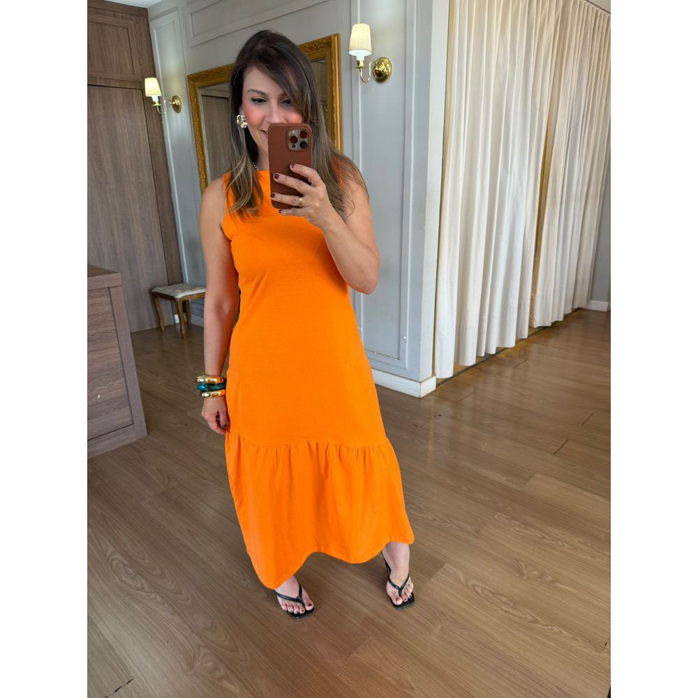 VESTIDO SIMONE - LARANJA - Espasso Bela | Moda Feminina
