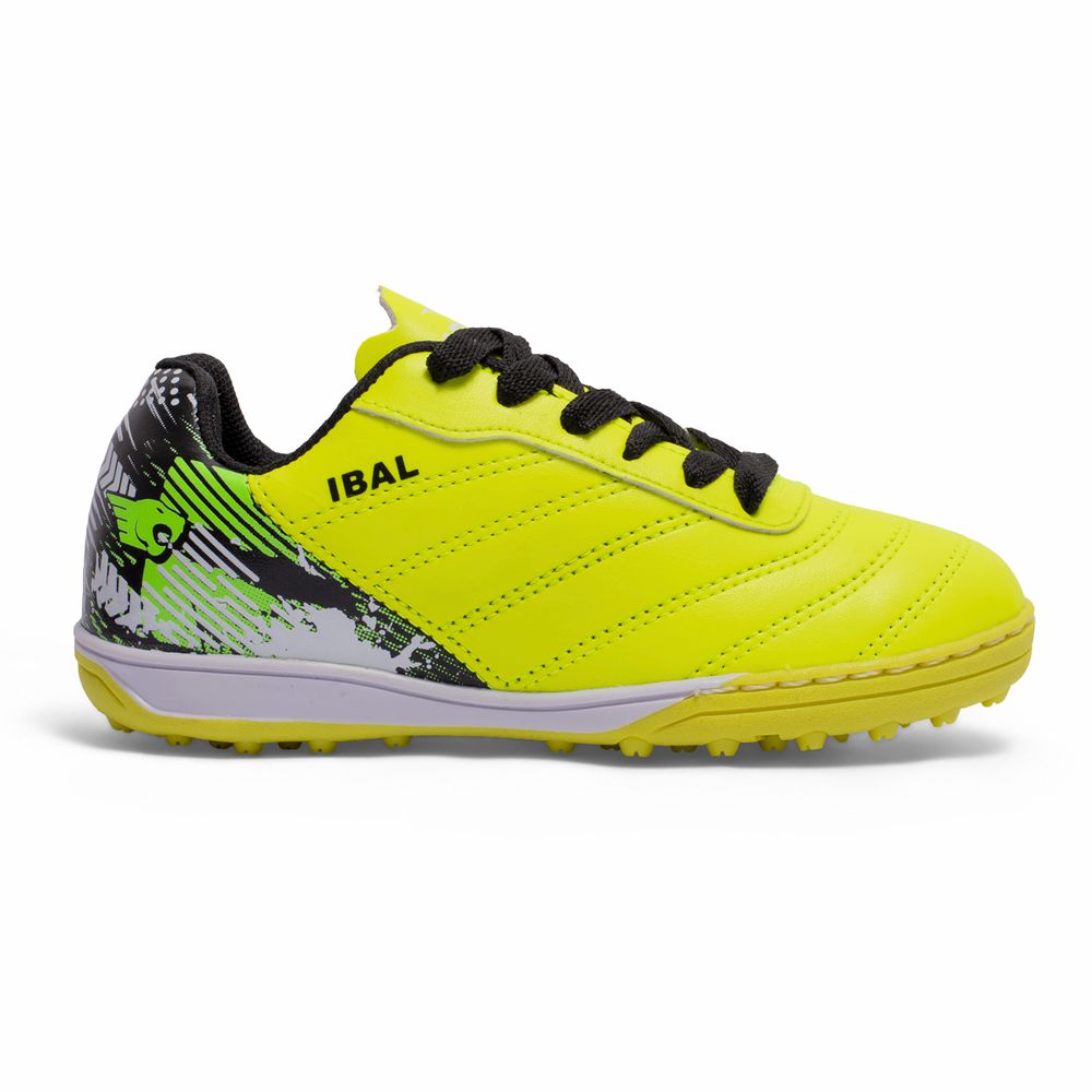 Chuteira Cyclone Society Infantil - Amarelo/Preto - IBAL Esportivos
