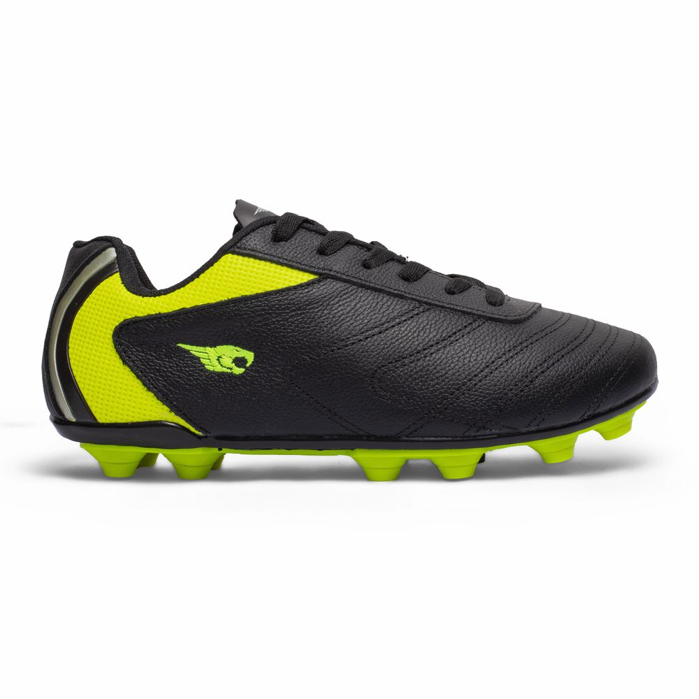 Chuteira Deportiva Campo Adulto - Preto/Amarelo - IBAL Esportivos