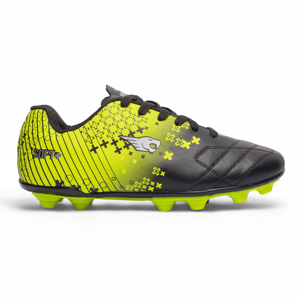 Chuteira Trave Campo SOFT+ Adulto - Preto/Amarelo ... - IBAL Esportivos