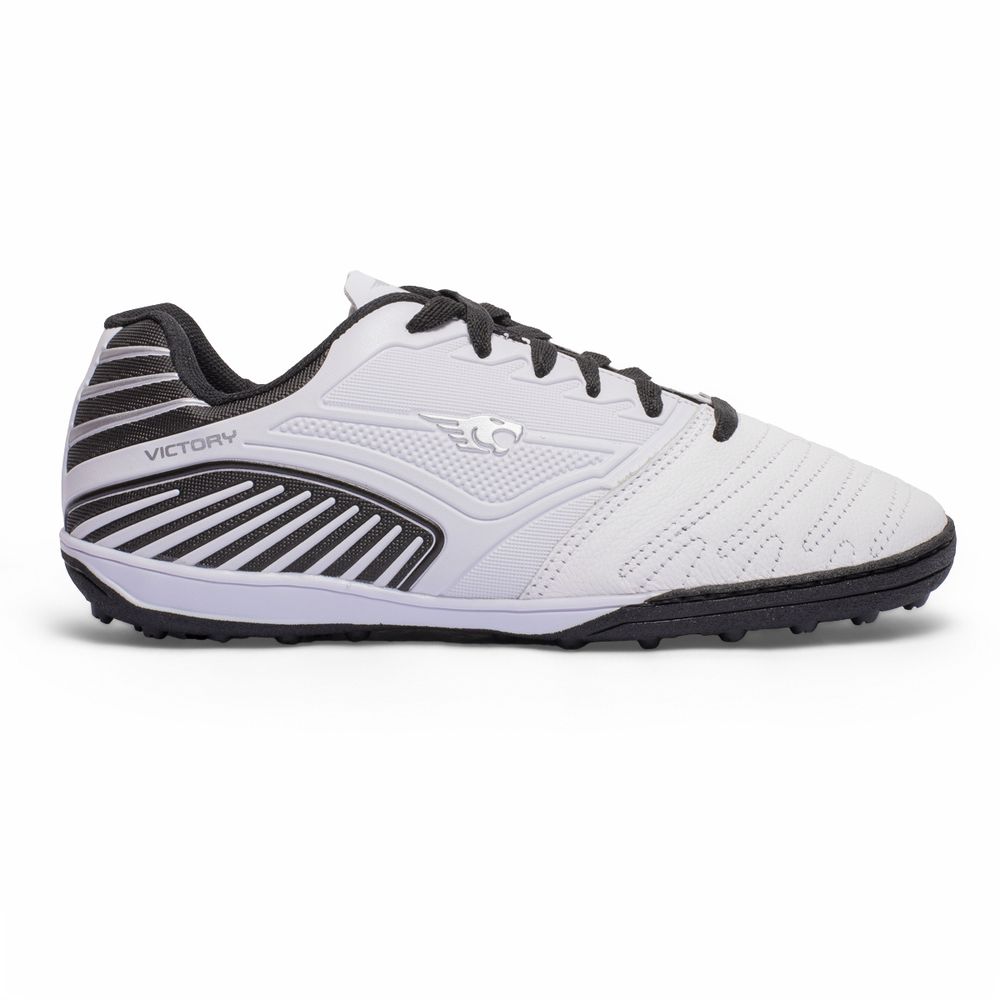  Chuteira Victory Society Adulto - Branco/Preto - IBAL Esportivos