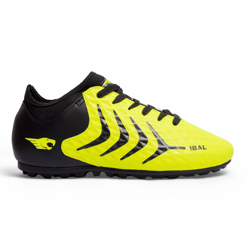 Chuteira Wave Society Adulto - Amarelo/Preto - IBAL Esportivos