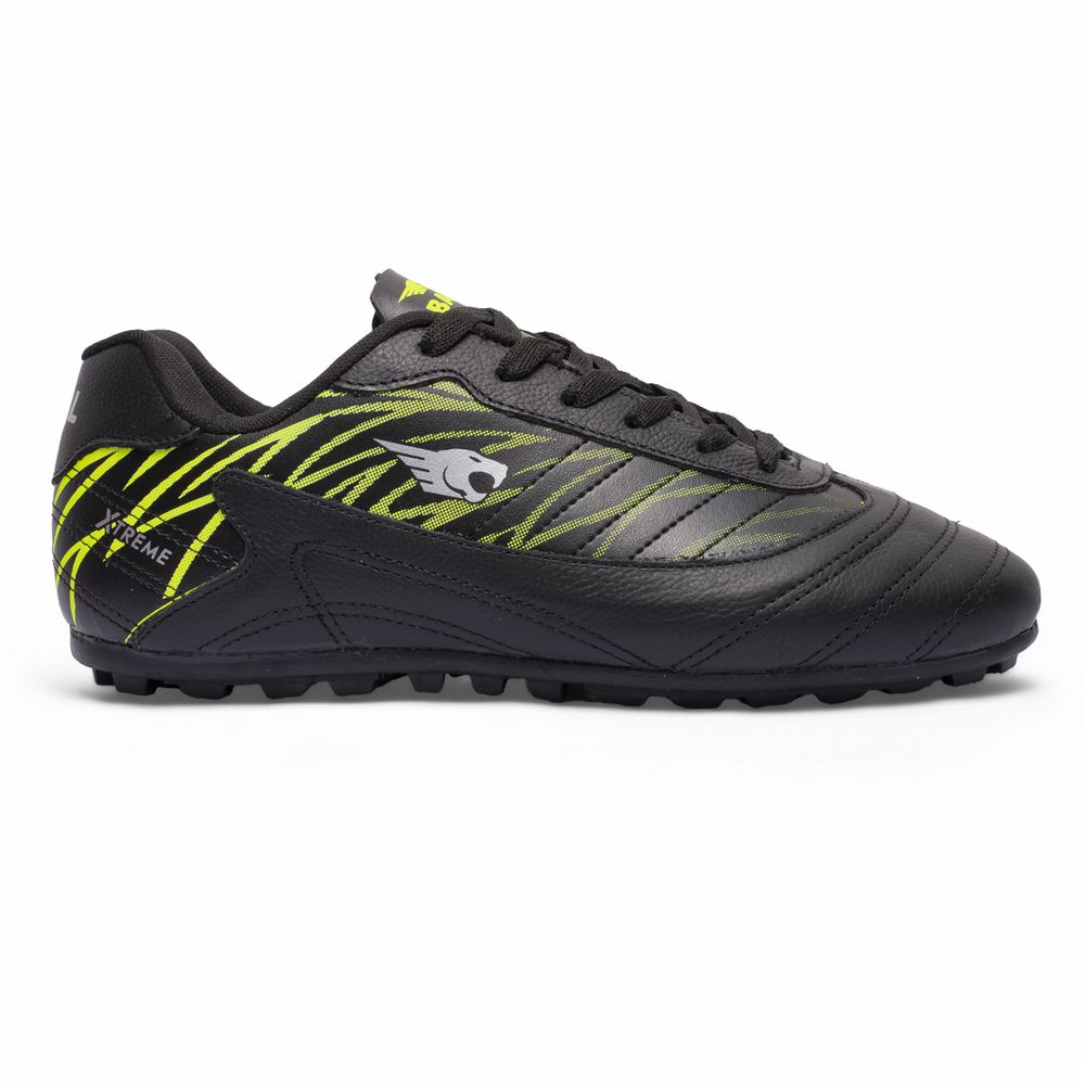 Chuteira Xtreme Society Adulto - Preto/Amarelo - IBAL Esportivos
