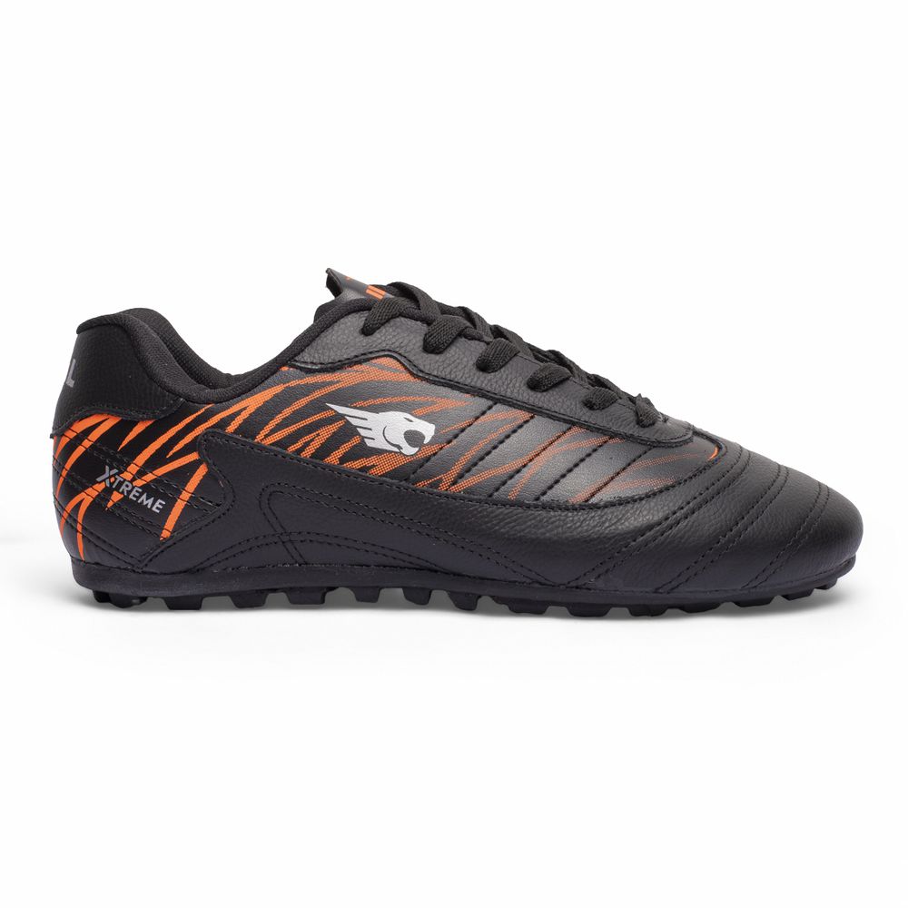 Chuteira Xtreme Society Adulto - Preto/Laranja - IBAL Esportivos