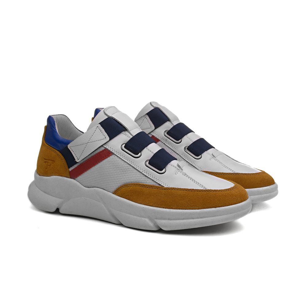 Sneakers Masculino ETHAN Off White/Ouro