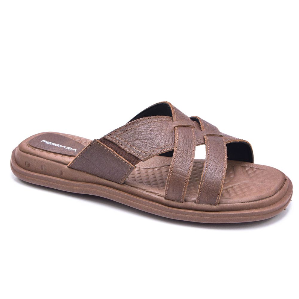 Sandália de Couro Angra Café