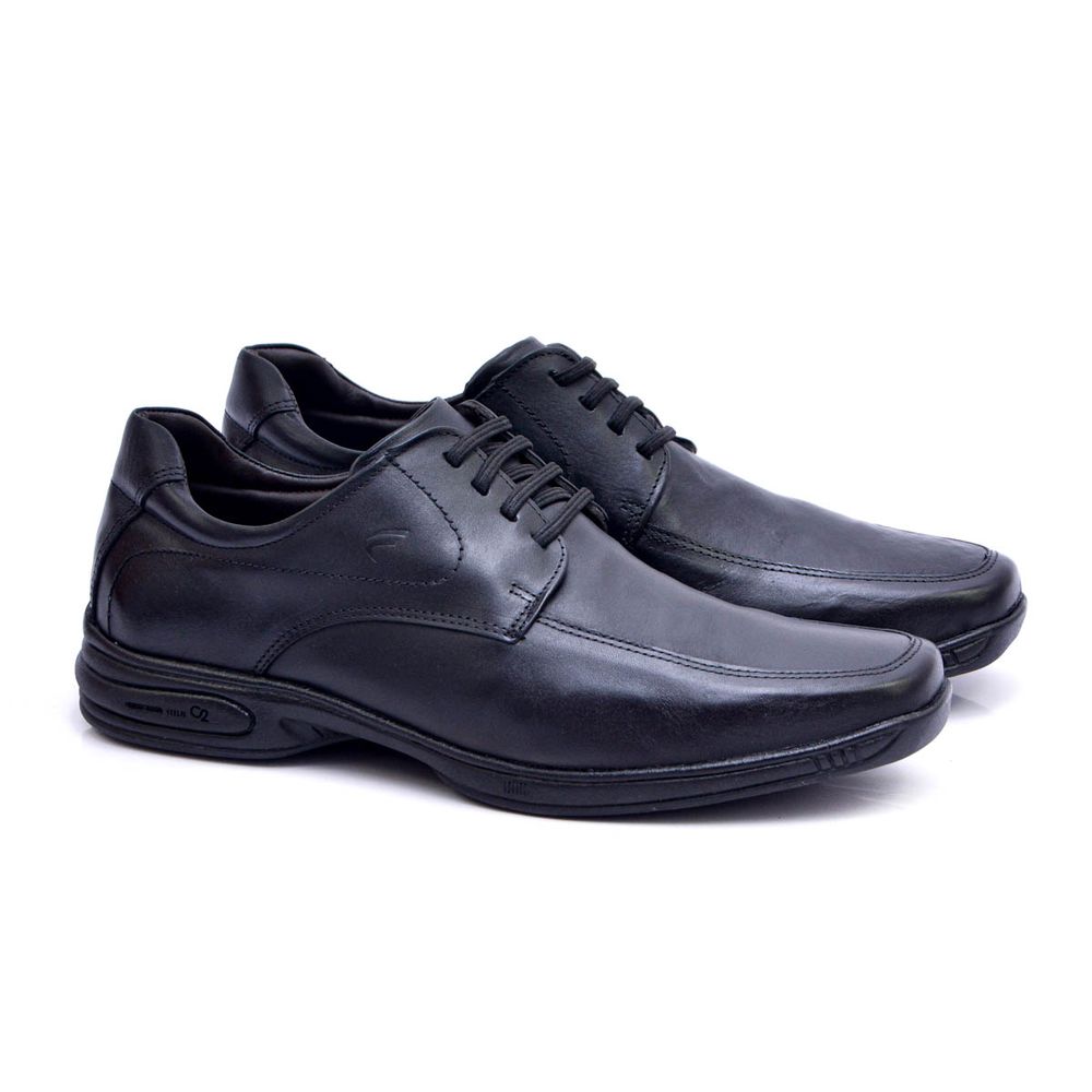 Sapato Social de Couro Madri Preto