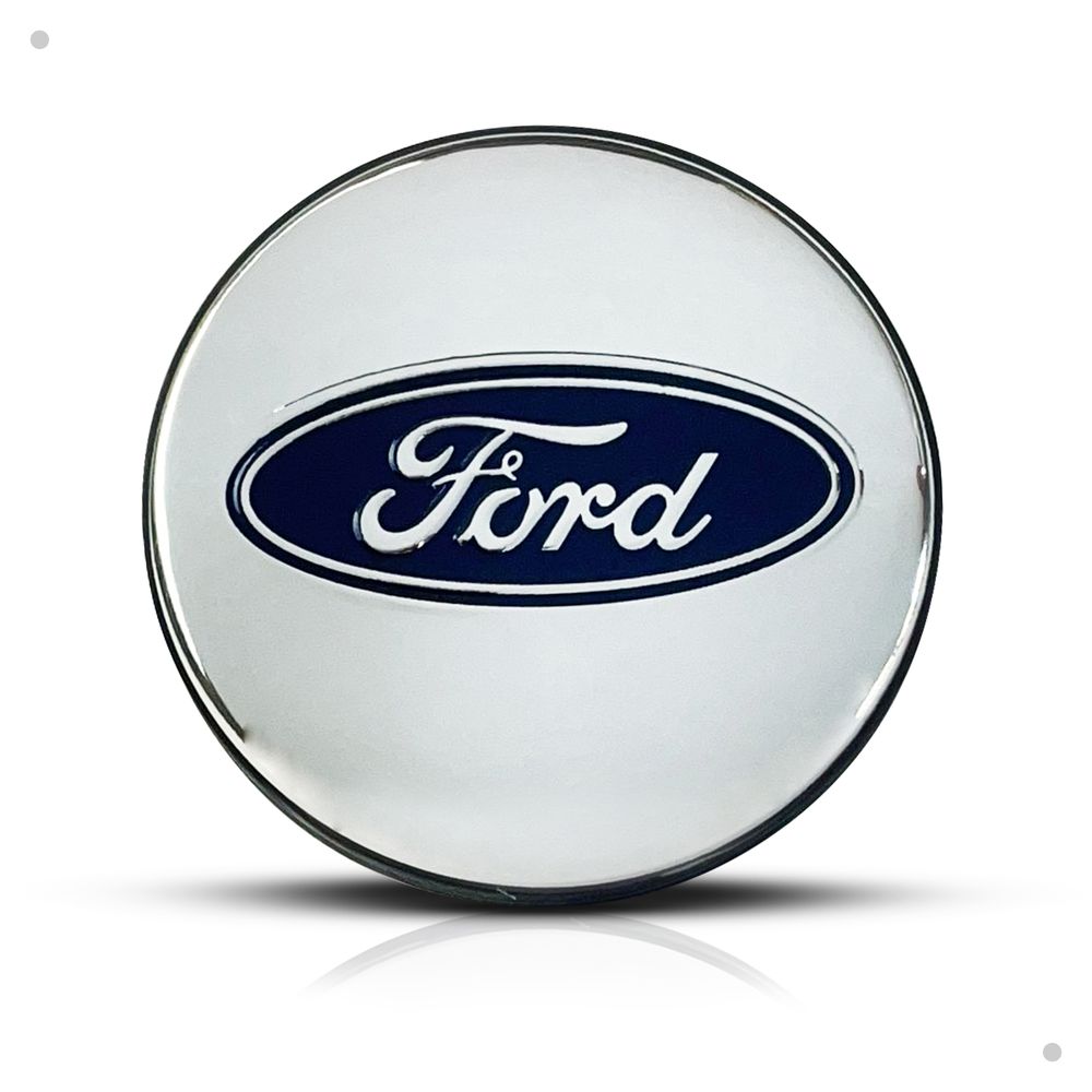 Kit 4 Calotinhas Centro de Roda Ford Prata – Encaixe Perfeito + Estilo Original nas Rodas
