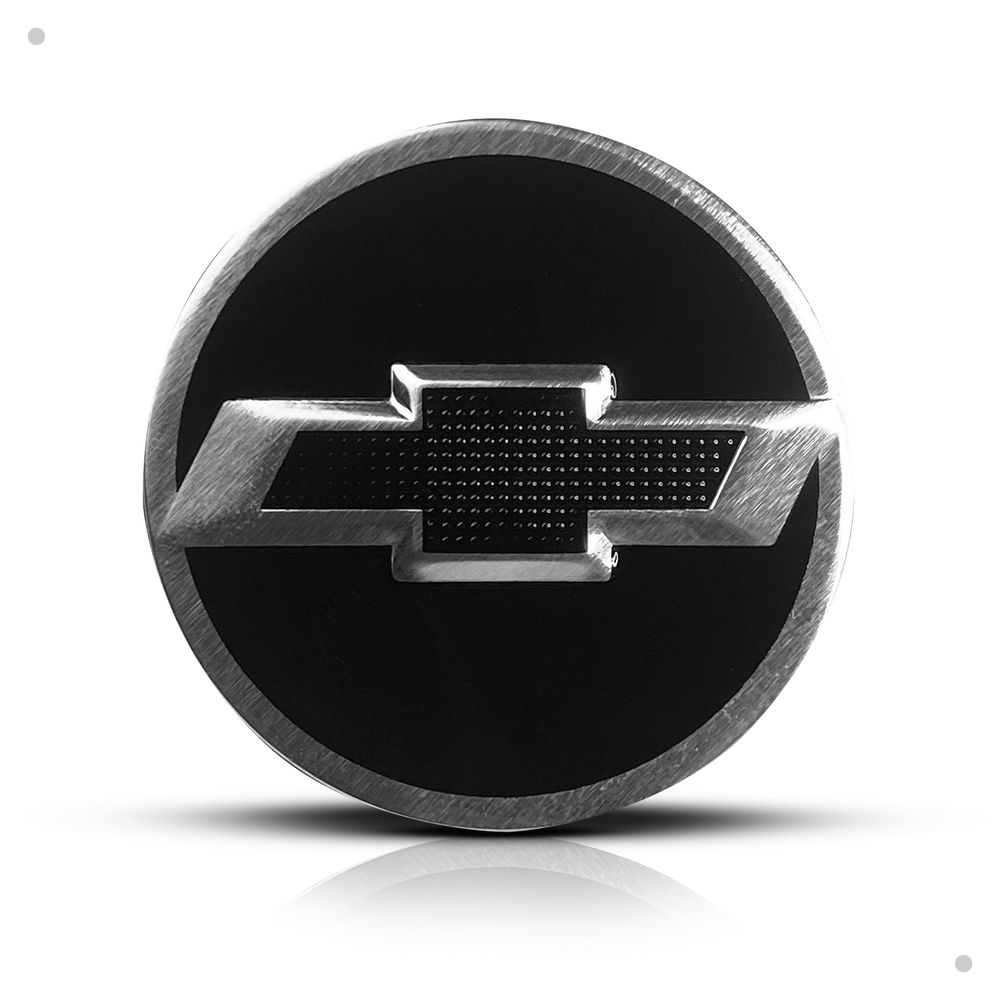Kit 4 Calotinhas GM Tracker Preto com Emblema Camaro – Estilo Exclusivo e Encaixe Perfeito