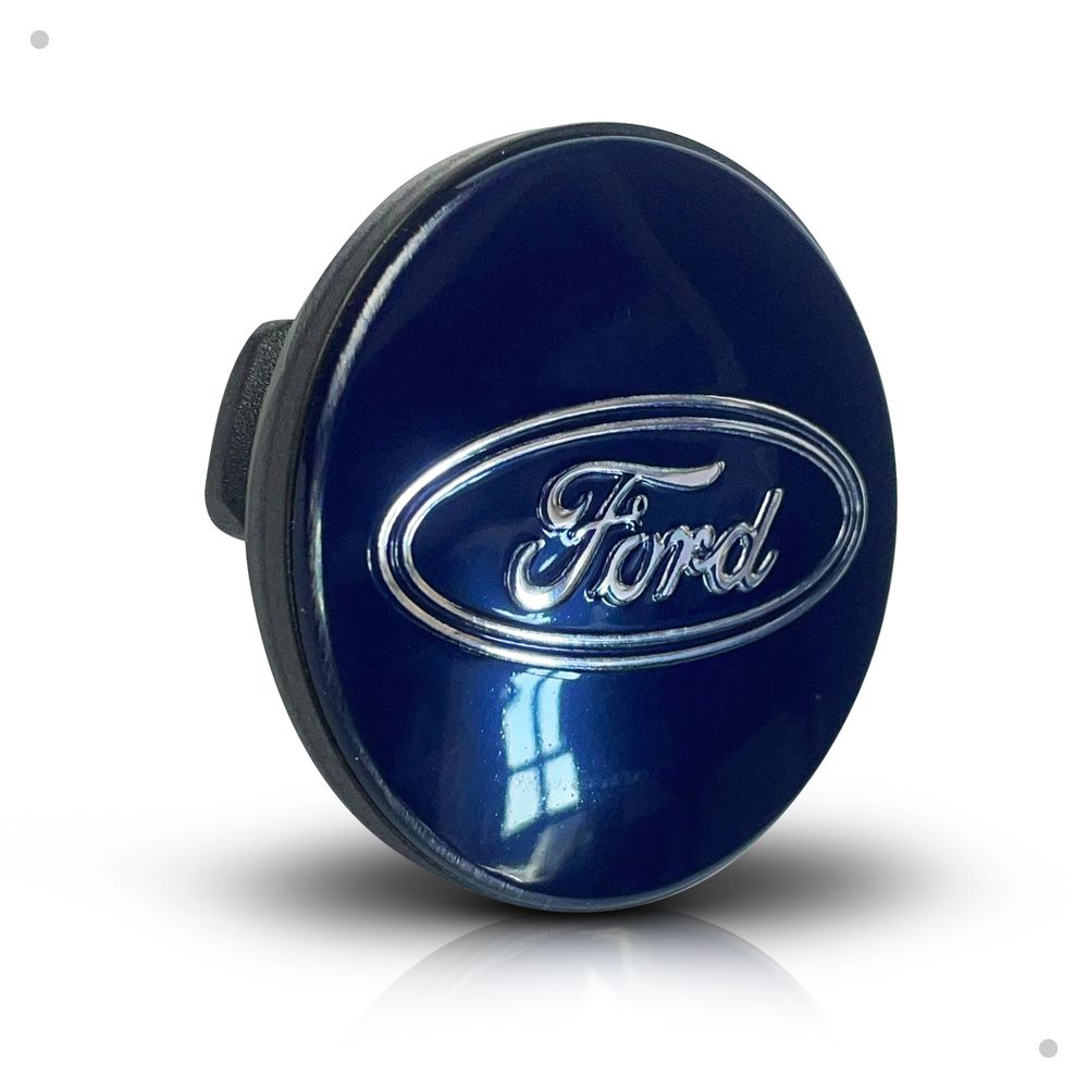 Kit 4 Calotinhas Centro de Roda Ford Azul - Encaixe Perfeito + Estilo Original nas Rodas
