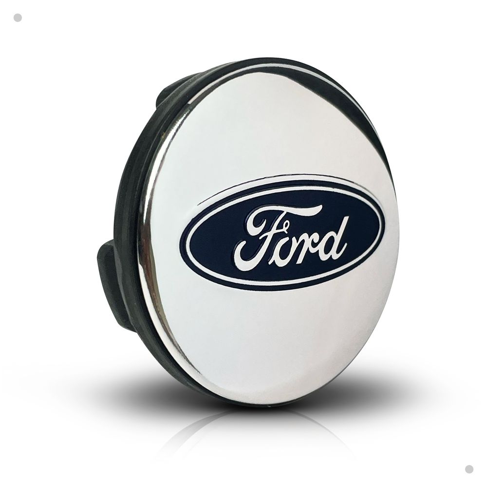 Kit 4 Calotinhas Centro de Roda Ford Prata – Encaixe Perfeito + Estilo Original nas Rodas