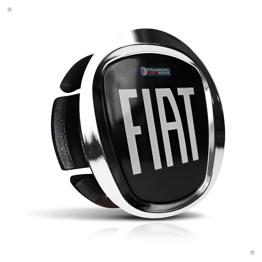 Kit 4 Calotinhas Centro de Roda Fiat Acrílico Black Motion – Encaixe Perfeito + Estilo Esportivo nas Rodas