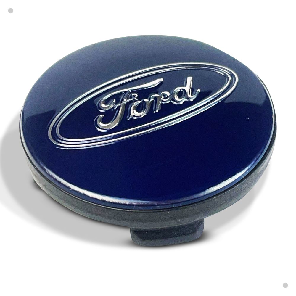 Kit 4 Calotinhas Centro de Roda Ford Azul - Encaixe Perfeito + Estilo Original nas Rodas