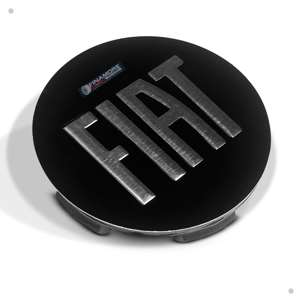 Kit 4 Calotinhas Centro de Roda Fiat Toro Preto Repuxo – Encaixe Preciso + Visual Original Fiat
