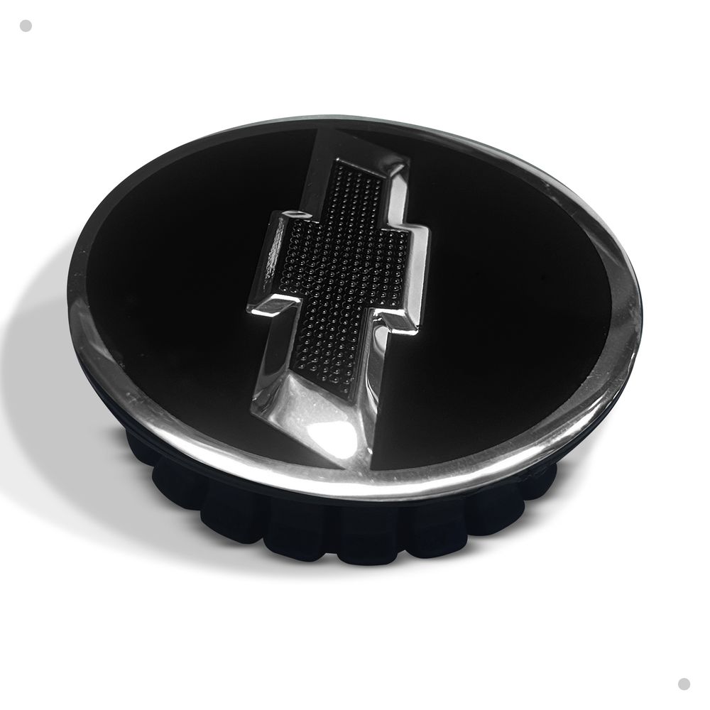 Kit 4 Calotinhas Miolo Centro Roda GM Cruze/Sonic/Tracker com Emblema Preto Camaro